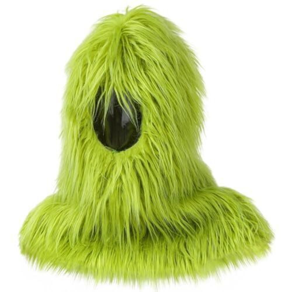 9058 Christmas Green Big Costume for Adults and Teens - Plush Funny Mask